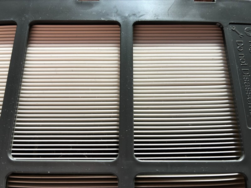 Aethの集じんフィルターのホコリ