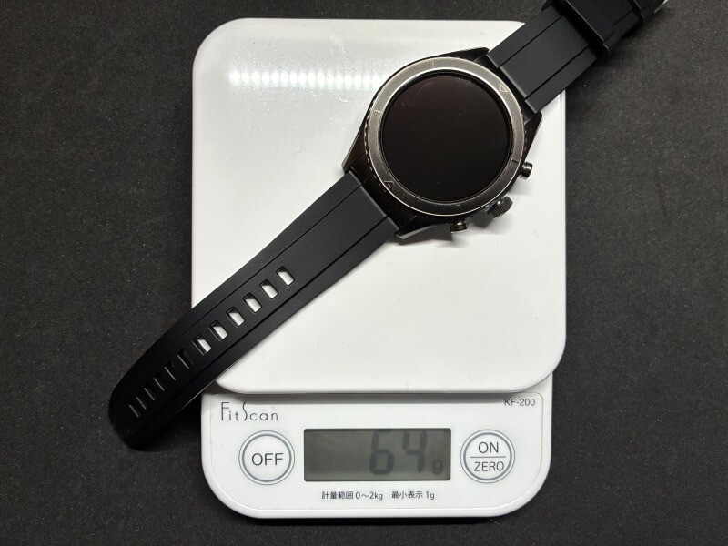 FOSMET-R1 シリコンバンド時の実測重量64ｇ