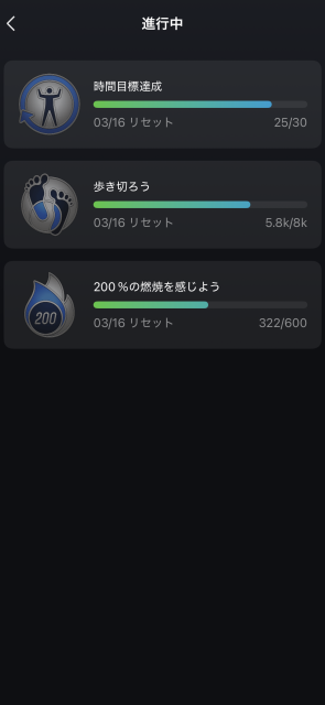 Amazfit Active 3 Premiumアプリの健康管理2